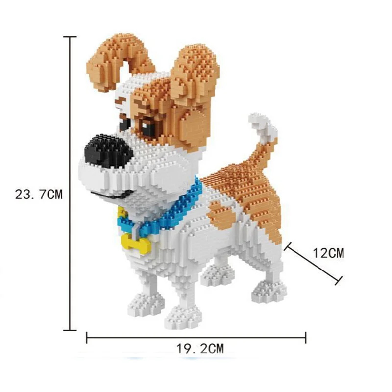 

mylb Husky, poodle, corgi, The Secret Life of Pets shape diamond mini building block toy children education building block Gifts
