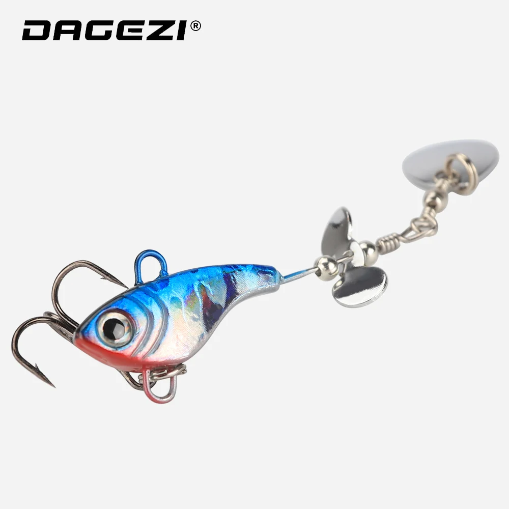 

DAGEZI Spoon Fishing Lure Hook 11G Spinner Spoon Lures Rotating metal sequins Hard bait Peche Jig Head Lead Hooks De Pesca