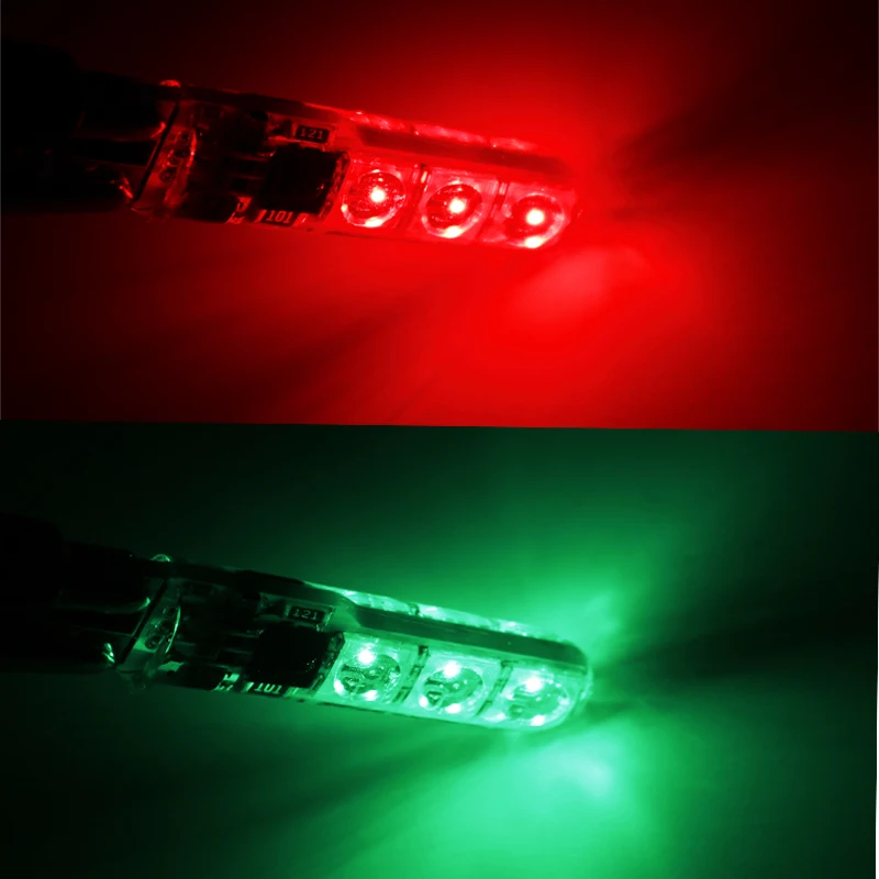 Светодиодсветодиодный автомобильная лампа T10 W5W/194 5050 SMD RGB наружная купольная для