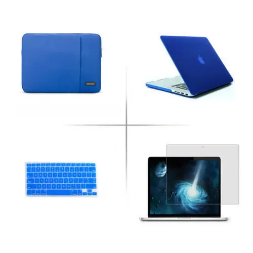 4в1 чехол для Apple Macbook Pro Air Retina Touch Bar 11 12 13 15 дюймов защита экрана + клавиатуры