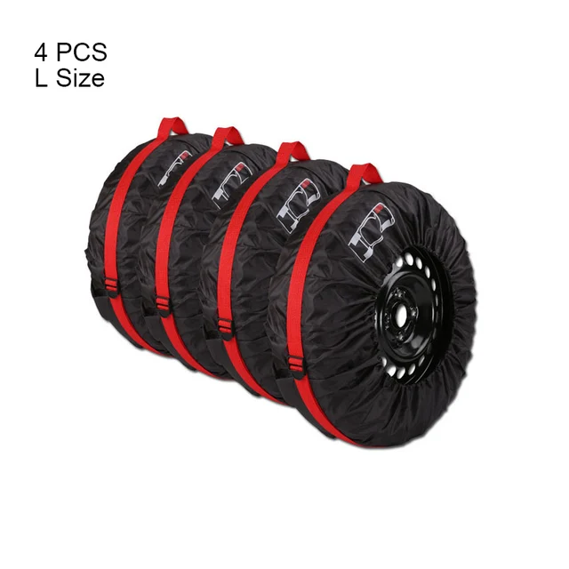 4Pcs Car Tire Covers Case Polyester Winter and Summer Car Tires Storage