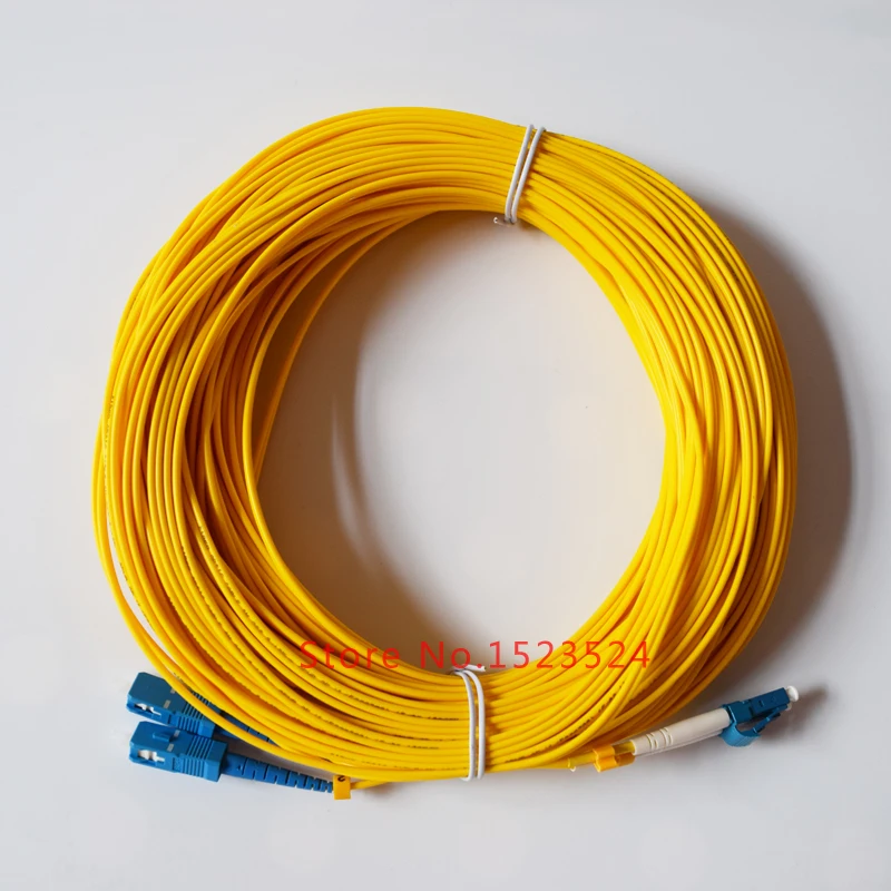 30M LC/UPC to SC/UPC LC SC Fiber Optic Patch Cord Duplex Fiber Indoor