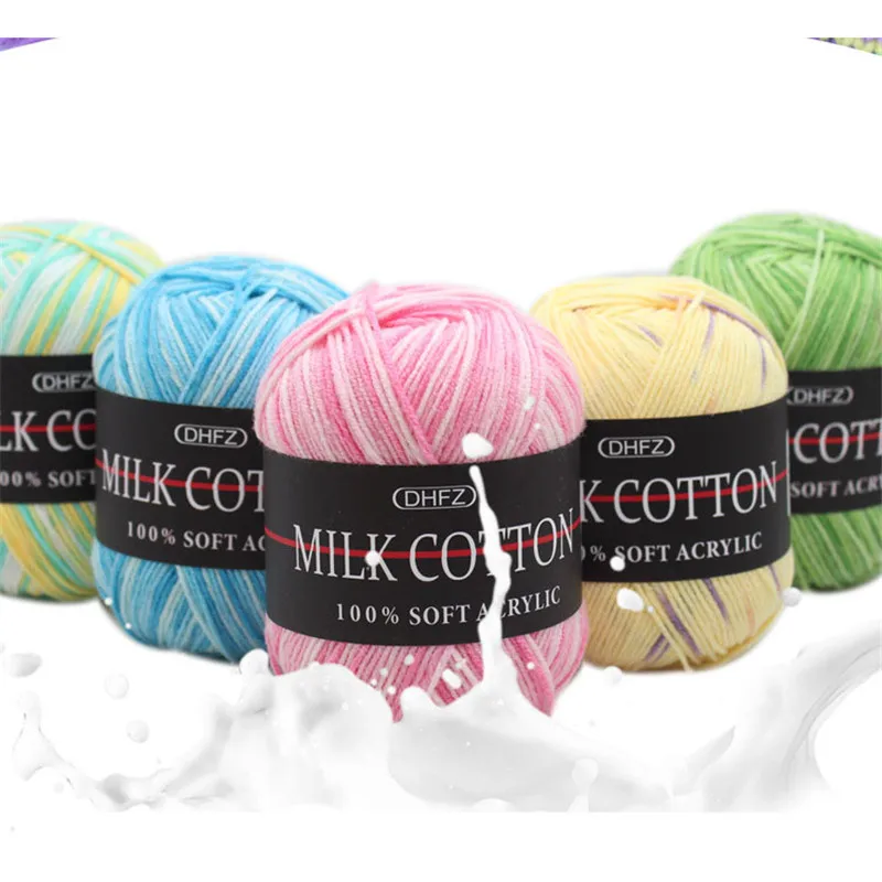

23 Colors Mixed Job Knitting Crochet Milk Super Soft Baby Cotton Wool Yarn 50g DIY Craft Knit Sweater Scarf Hat