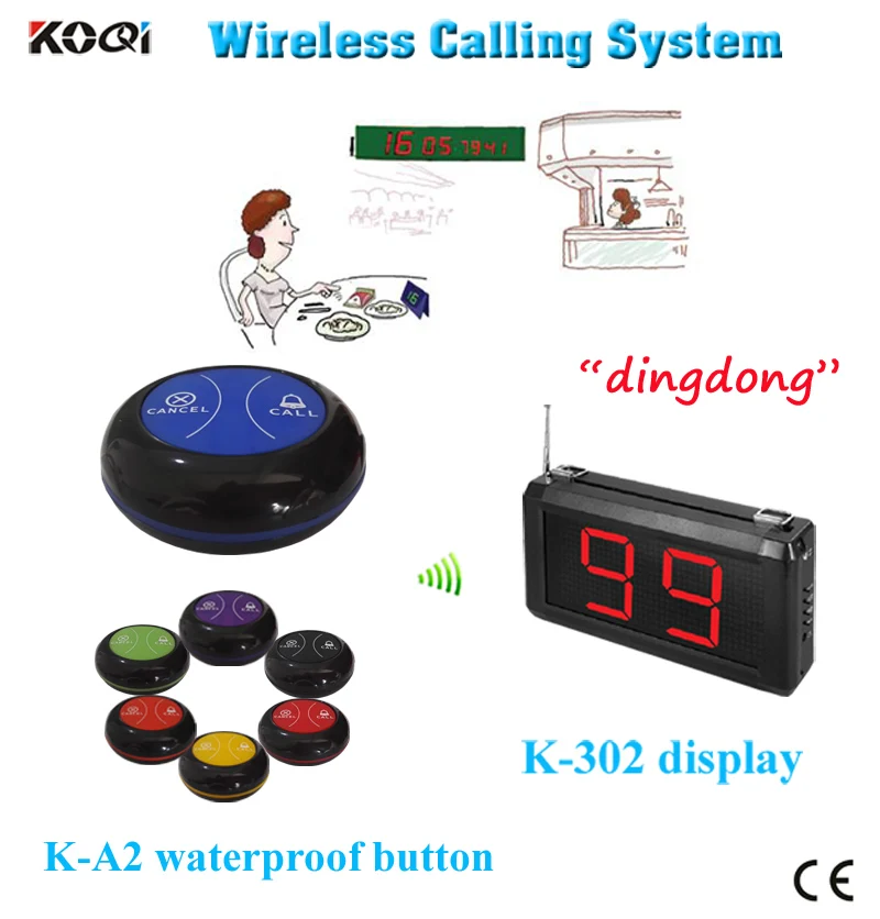 service buzzer system for restaurant counter display K 302 model 2