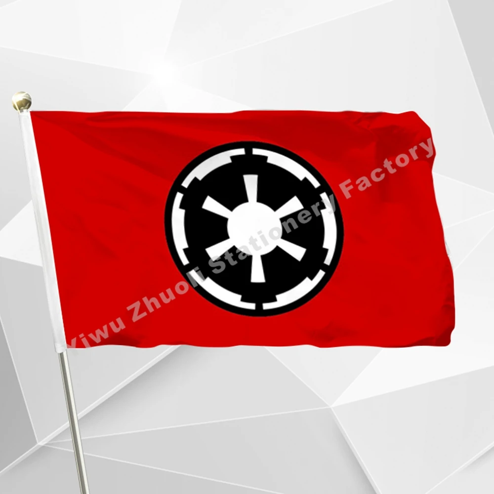 Галактическая Империя Звездные войны красный флаг первая Галактическая Империя флаг полиэстер двойной сшитый высококачественный баннер