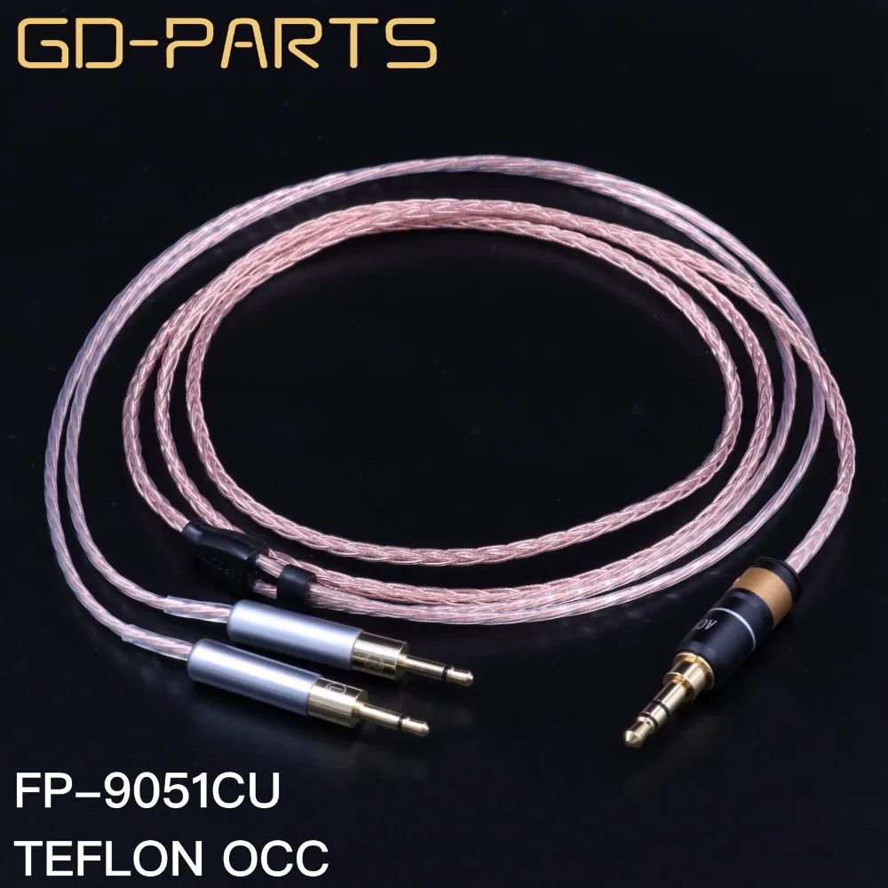 GD PARTS 1 2m Headphone Upgrade Cable PTFE Silver OCC Headset Wire 5N Earphone Cable For Hifi HD700 8 Cores 7 Strandsx0 1mm