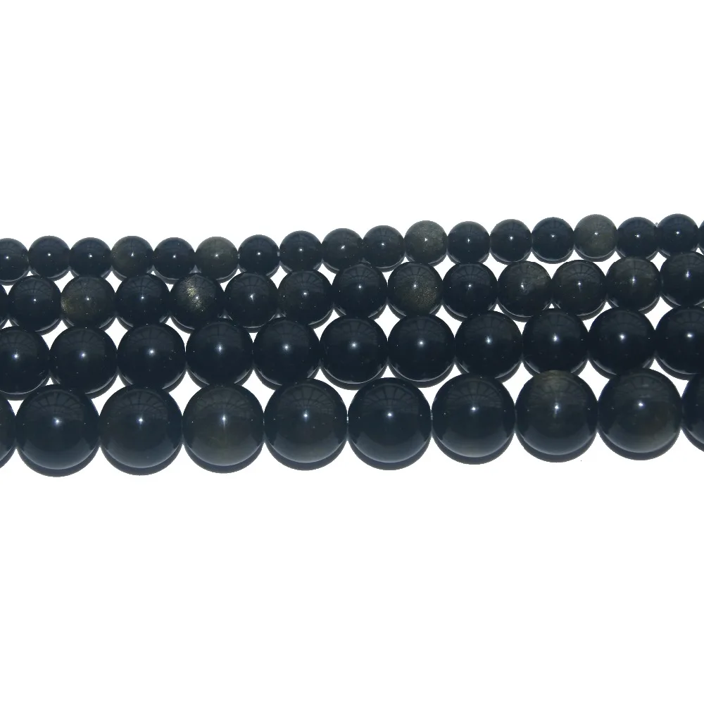 Wholesale Natural Stone Eyes Obsidian Loose Beads 6 8 10 12 MM Pick Size For Jewelry Making Charm DIY Bracelet Necklace | Украшения и