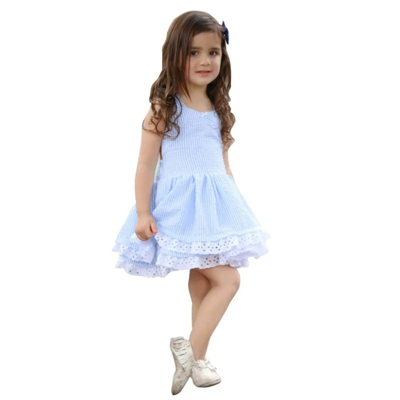 Baby Dresses Girl Baby Clothes Summer Girl Dress Double Blue...
