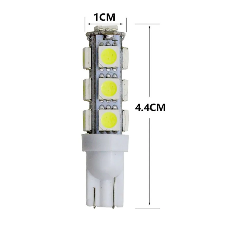 Лейтес 100 шт. белый T10 13 SMD 5050 194 168 192 авто боковые Светильник лампы авто светодиодный W5W 12V Клин лампы автомобильных светодиодных фар Светодиодный светильник