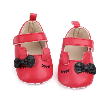 

Newborn Toddler Infant Baby Girl Cartoon Rabbit Crib Shoes Anti-slip Prewalker PU leather Princess Baby Shoes
