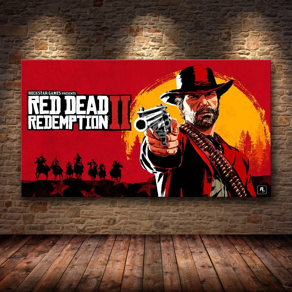 Модульные картины на холсте художественное оформление видеоигры Red Dead выкуп 2