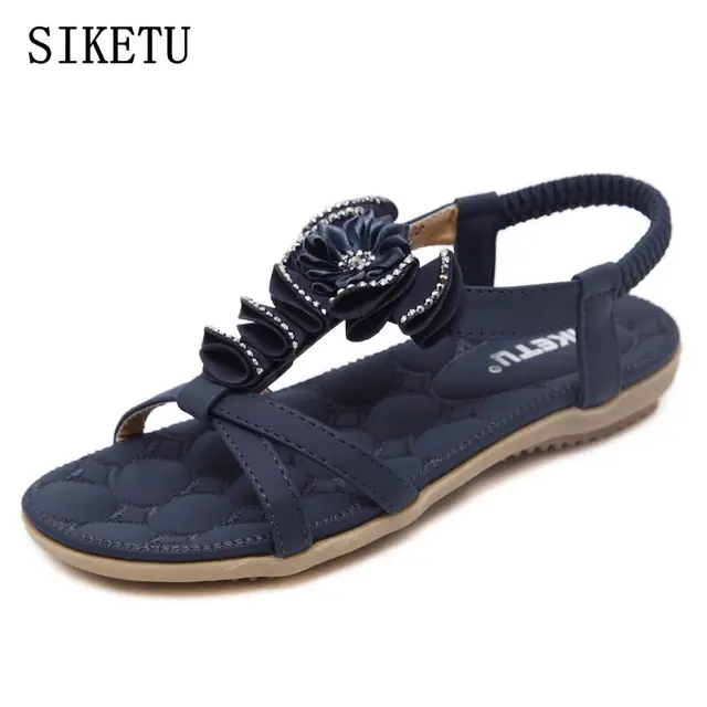 SIKETU 2017 Summer new women's sandals bohemian fashion soft bottom sandals leisure comfortable driving flat skid woman sandals