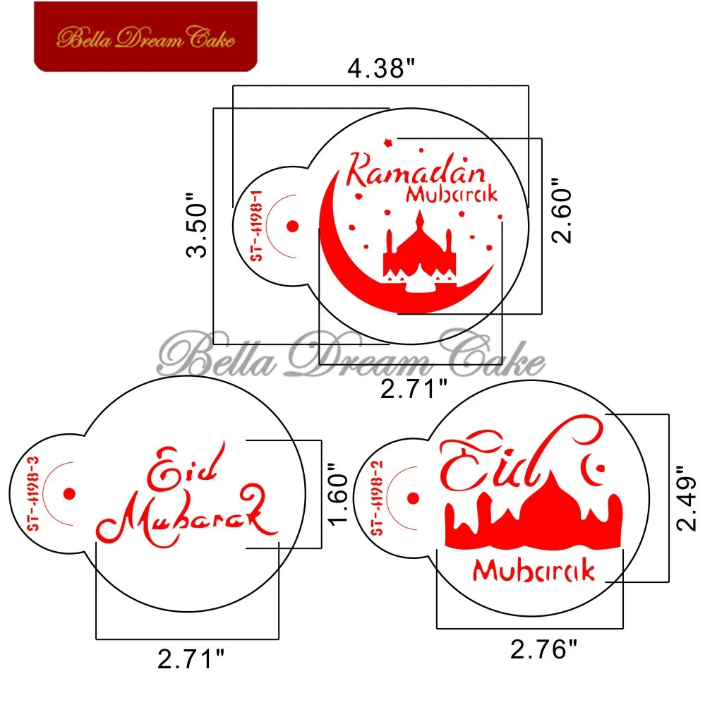 Eid Mubarak трафарет для печенья Рамадан мусульманские формы для выпечки кофе шаблон печенье помадка форма торт декоративные инструменты для выпечки