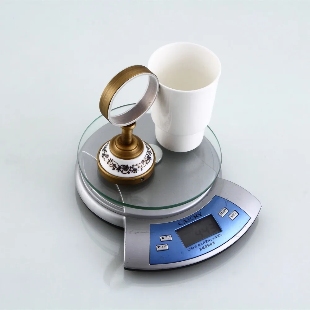 New Cup & Tumbler Holders Antique Tumbler Toothpaste Toothbrush Holder With sigle Ceramics Cups Bathroom Accessories 9223K