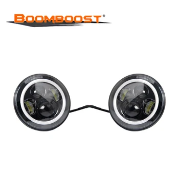 

7 Inch Round Led 12V 24V Headlight Offroad For Jeep Wrangler JK TJ CJ-8 Scrambler DRL Auto 30W-50W High Low Beam Angel Eye
