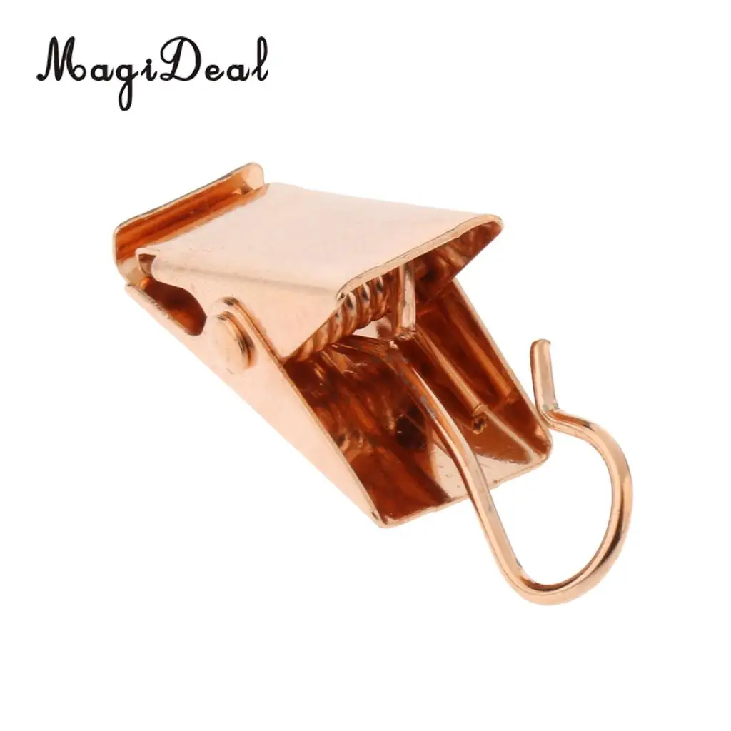 60Pcs Heavy Duty Window Curtain Clips with Hook Clamps Hanger Hanging Clips Gold+Black