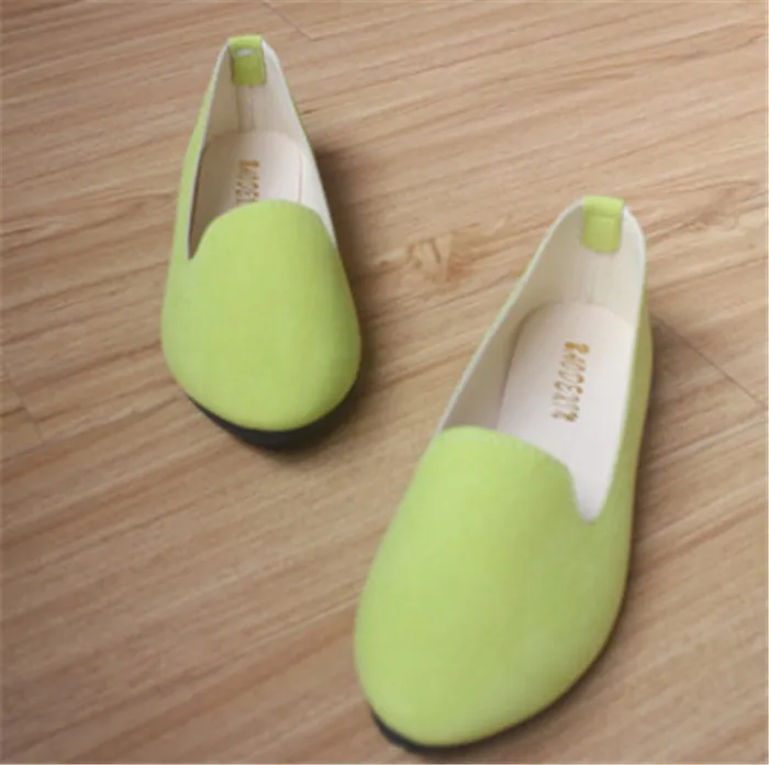 Fluorescent green Женская обувь на плоской подошве, коллекция года, женская обувь ярких цветов, женские лоферы, весенне-Осенняя обувь на плоской подошве, женская летняя обувь zapatos mujer, Размеры 35-43 - Цвет: Fluorescent green