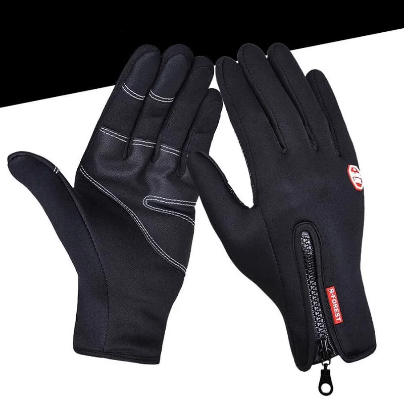 Теплые ветрозащитные перчатки премиум класса - Цвет: PU Black gloves