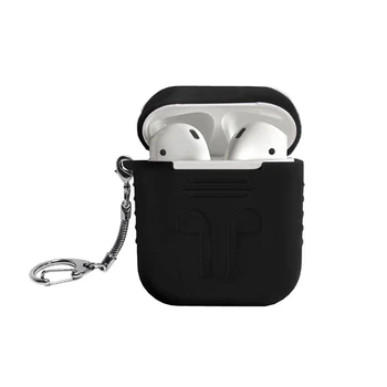 

Protective Case for Apple airpods Skin Cover Silicone Bay + Stainless Steel Key Chain Six Colors 3nd Generation for Air Pods