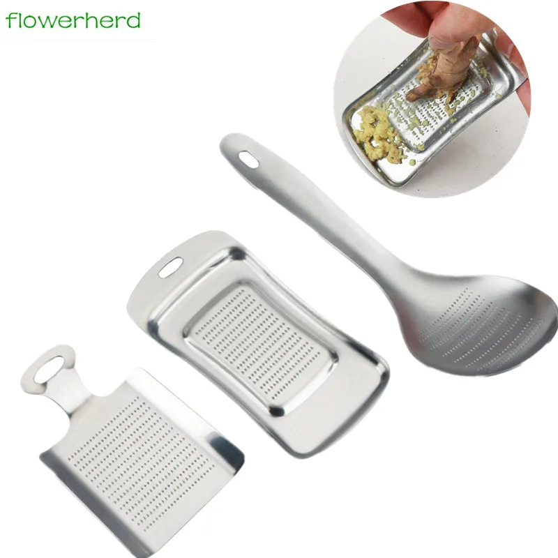 Ginger Grater Spoon Shape Stainless Steel Ginger Square Garlic Grater