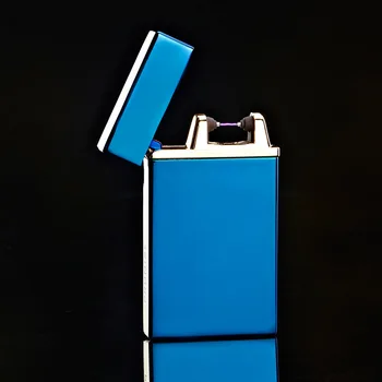 

10pcs/lot high quality USB windproof lighter encendedor isqueiro cigar cigarette tool arc lighter for men for man with box