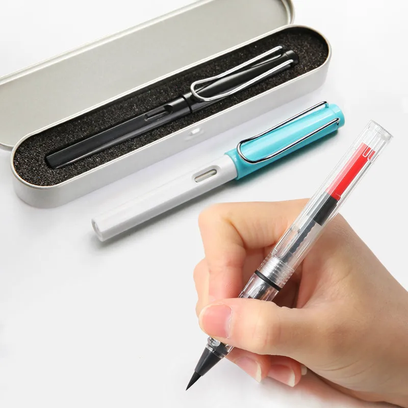 

Chinese Calligraphy Brush Pen Weasel Hair Small Regular Script Writing Brush Soft Watercolor Brushes Addable Ink Painting Tool