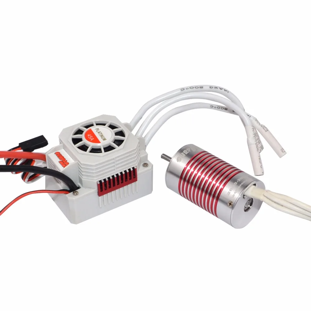 Водонепроницаемый набор SURPASS HOBBY Platinum 2845 3100kv/3800KV бесщеточный мотор с 45A ESC для 1/14 1/12