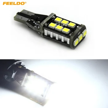 

FEELDO 20Pcs Xenon white 15W T15/T10 194 2835SMD 15led Car LED Light Canbus No-Error LED Bulbs #HQ5294
