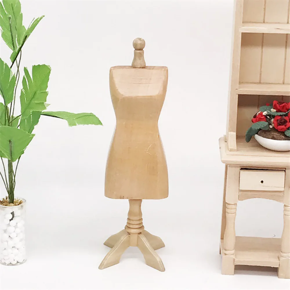 Деревянный кукольный домик Миниатюрный Мини ткань держатель женская модель одежда стенты стойка для одежды 1:12 миниатюрные куклы и c