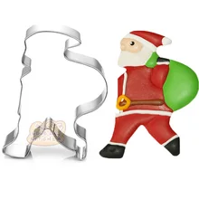 10 шт. рюкзак Санта Клаус из нержавеющей стали резак для печенья gateau patisserie Рождественская форма для вырезки печенья помадка форма для печенья