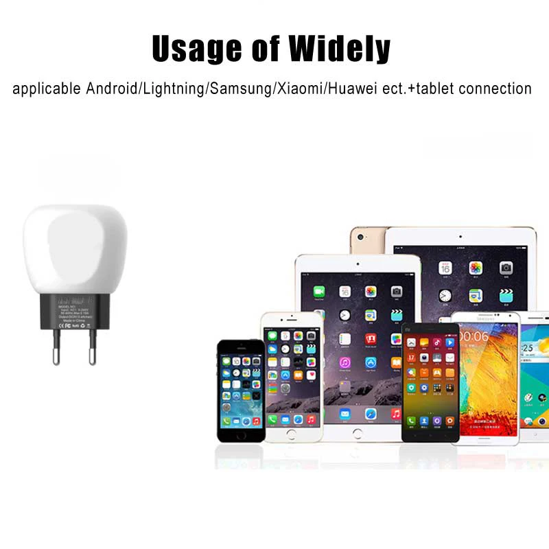 VOXLINK USB зарядное устройство 5 в 2,4 А умное Сенсорное зарядное устройство для iPhone iPad samsung Galaxy s9 s10 Galaxy htc Xiaomi LG huawei Nexus