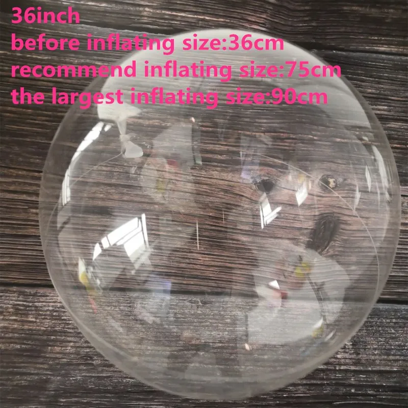 36inch clear balloon Наклейки на воздушные шары перьевые конфетти power для прозрачного Гелиевого эластичного воздушного шара, украшение на день рождения, свадьбу, подарок для детского душа - Цвет: 36inch clear balloon