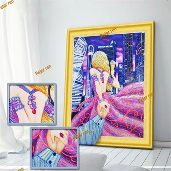 

Peter ren Special-shaped New Diamond Cross Stitch Character Couple Diamond Sticker Diamond Draw Full Diamond Mosaic embroidery