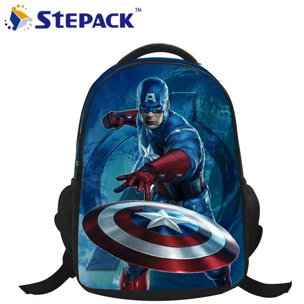 

2017 Brand New Superman Animation American Captain Travel Backpack Leisure Shoulder Bag For Teenager Big Capacity & High Quality