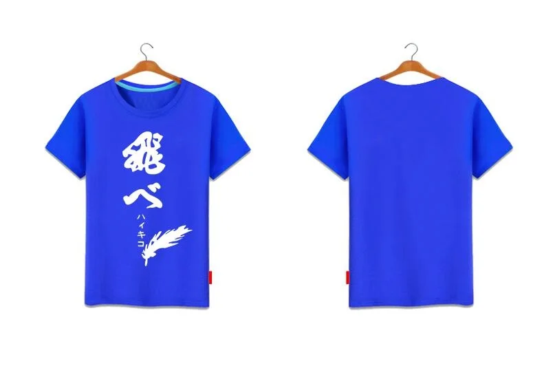 Высокое качество Unsiex аниме Cos haikyuu хлопковая Повседневная футболка с короткими рукавами