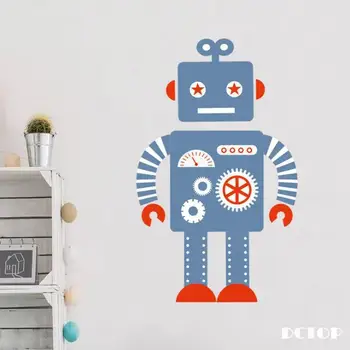 

Cartoon Robot Baby Wall Stickers, Robot Wall Stickers For Kids Rooms, Baby Robot Wall Decal Children Room Decoration