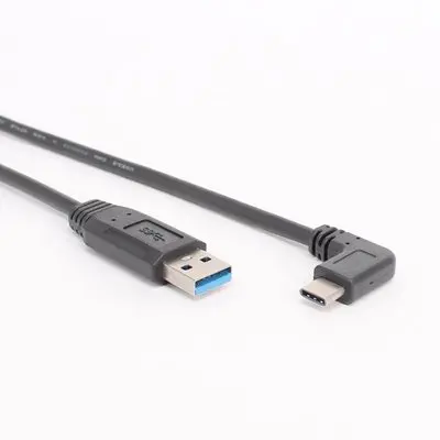 

90 Degree Cable USB 3.0 Type A Male to USB 3.1 Type C Male Angle Sync & Charge Converter Adapter Data Cable