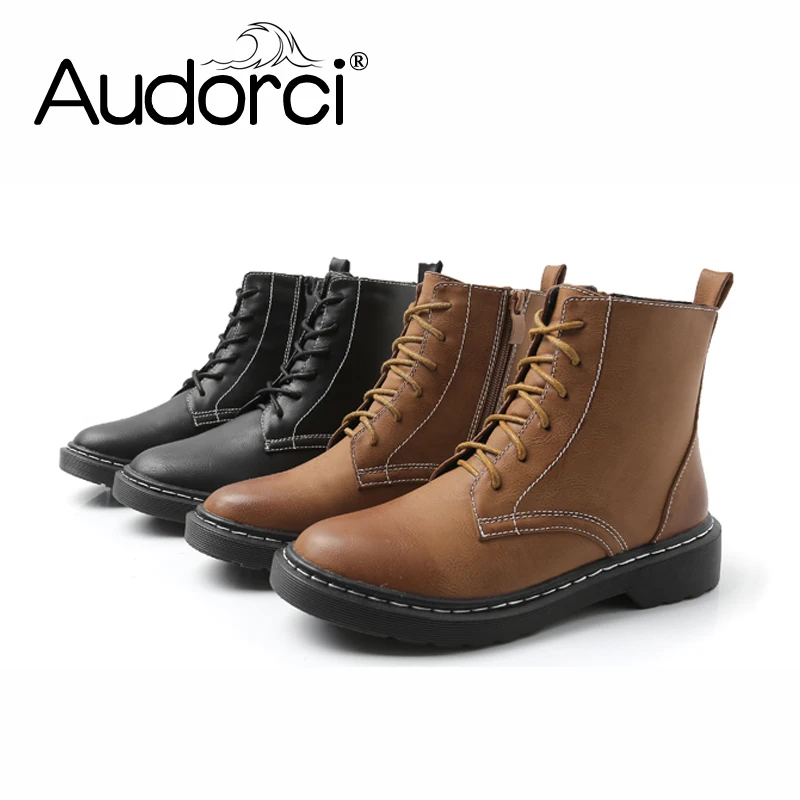 Женские ботинки Мартенс Audorci теплые для прогулок в байкерском стиле Size34 43|martin