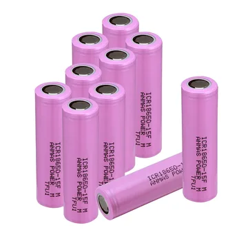 

Anmas Power 12pcs/lot ICR18650-15F rechargeable li-ion Battery For ICR18650 15F 1500 mAH batteries