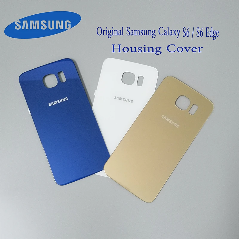 Samsung funda de cristal para Galaxy S6 S6edge, carcasa repuesto para SAMSUNG GALAXY G920F 100% Original|Fundas para teléfono| - AliExpress