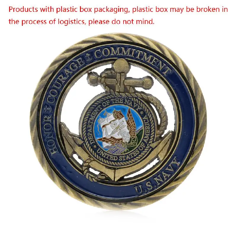 

1PCS U.S. Navy Honor Courage Commitment Anchors Commemorative Challenge Art Coin Collectible Craft Gift