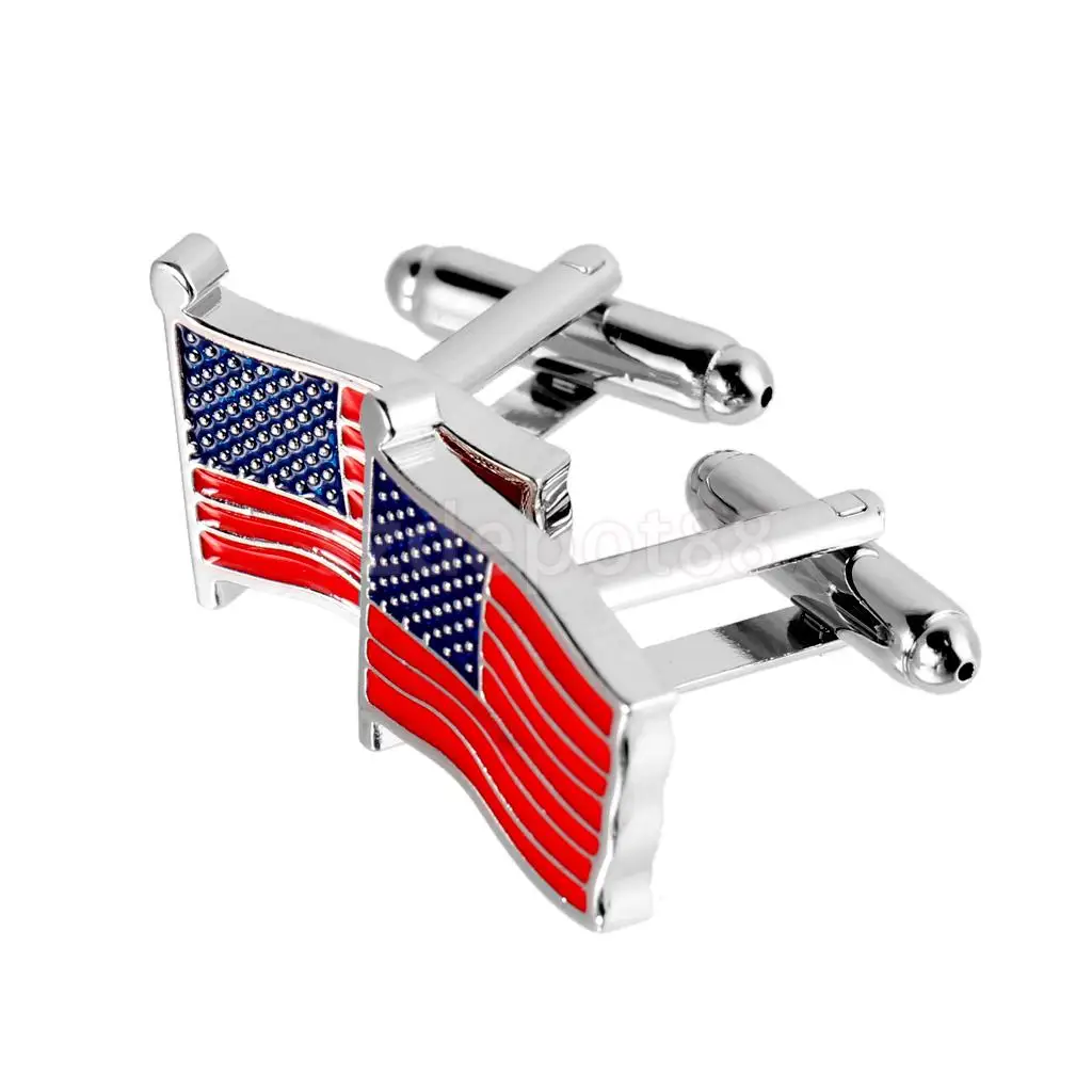 Hot American Flag USA Patriotic Cuff Links Men's Wedding Party Gift | Украшения и аксессуары