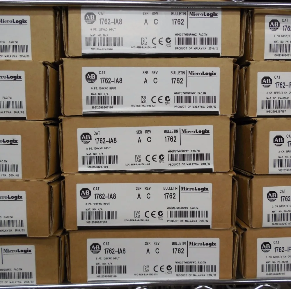 

ALLEN BRADLEY MICROLOGIX 1762-IA8 MICROLOGIX 8-POINT 120V AC INPUT (FACTORY SEALED), FAST SHIPPING