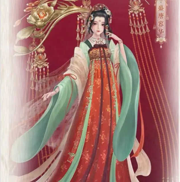 

Sheng Tang Rong Hua Jiang Yanli Red Costume Tang High Waist Ruqun Hanfu for Anime The Founder of Diabolism