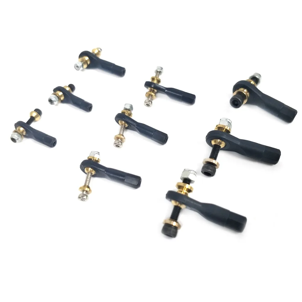 

2PC M2 M2.5 M3 Metal Airplane Ball Joints Dual Cup Ball Joint Adjustable Heave Duty Ball For RC Plane