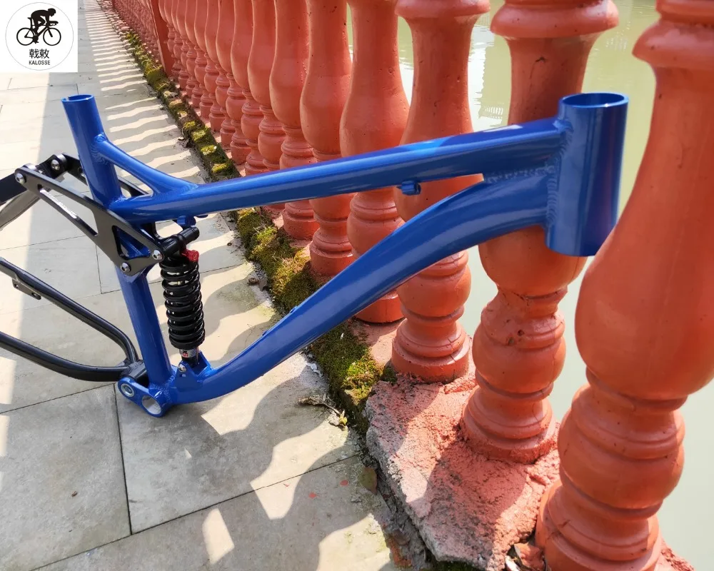 Perfect Kalosse oil spring suspension soft-tail  mountain  bike frame  190mm travel  26inch  Mountain bike frame 2