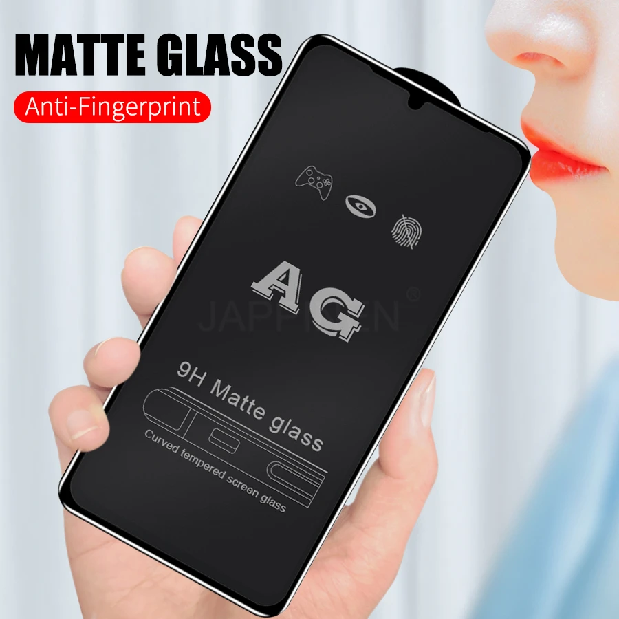 Matte Frosted Tempered Glass for Xiaomi Mi 9 SE 8 Lite A2 Redmi Note 6 7 Pro Pocophone F1 S2 6A Full Cover Glue Screen Protector