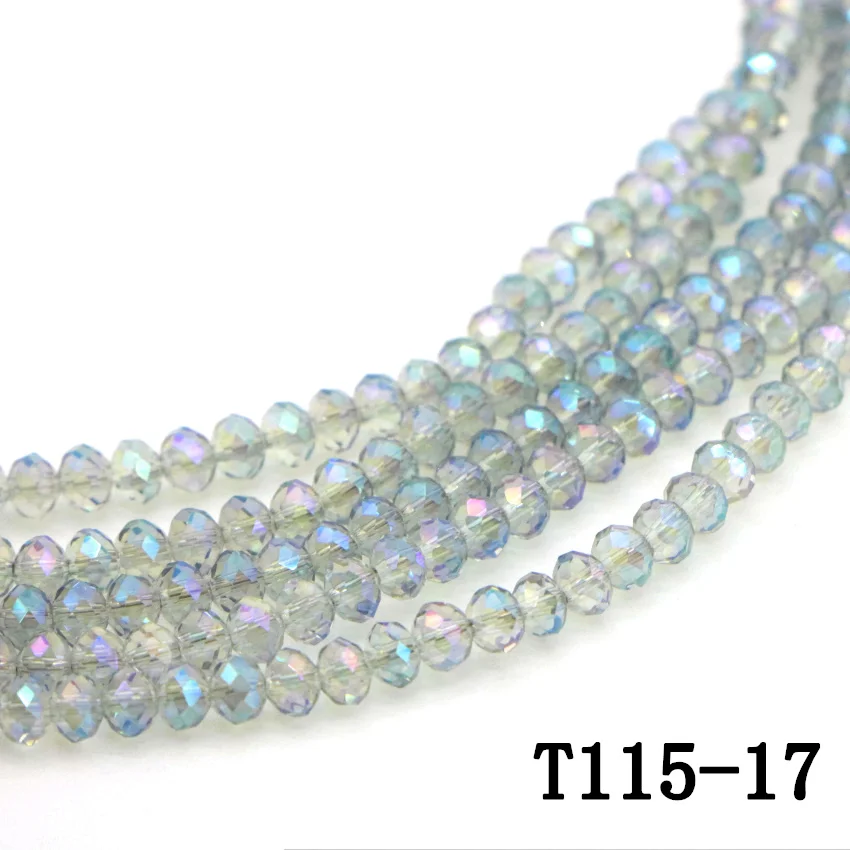 18 Gray green natural crystal beads (4)