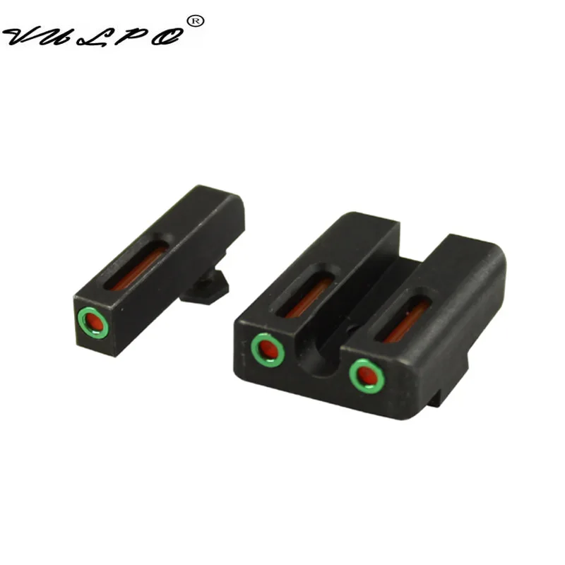 VULPO Красная Зеленая Ткань оптический передний и задний пистолет прицел для Глок - Цвет: Red optical fiber