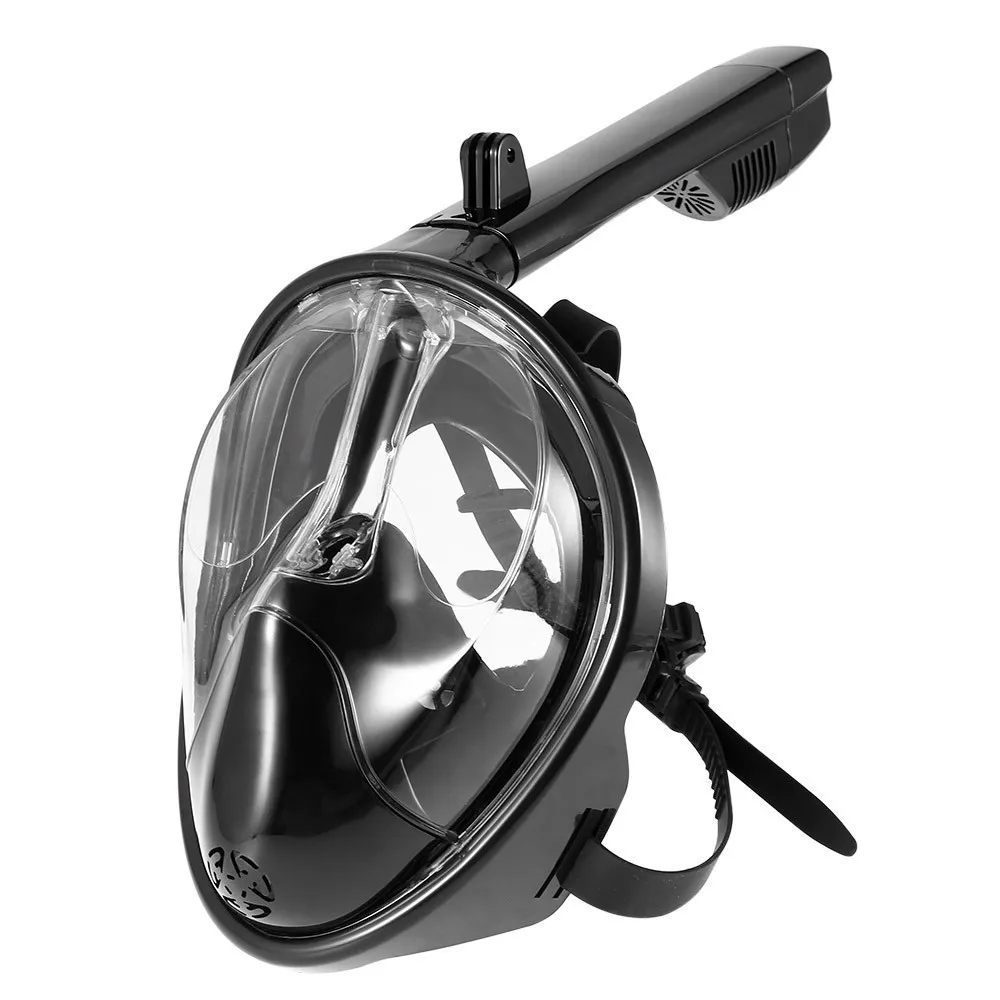 Underwater Summer Sport Scuba Diving Mask Full Face Snorkeling Mask Anti Fog Snorkeling Diving Mask For Swimming Spearfishing - Цвет: Black